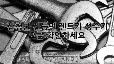 산청군 신등면 렌트카 성수기 요금 확인하세요!